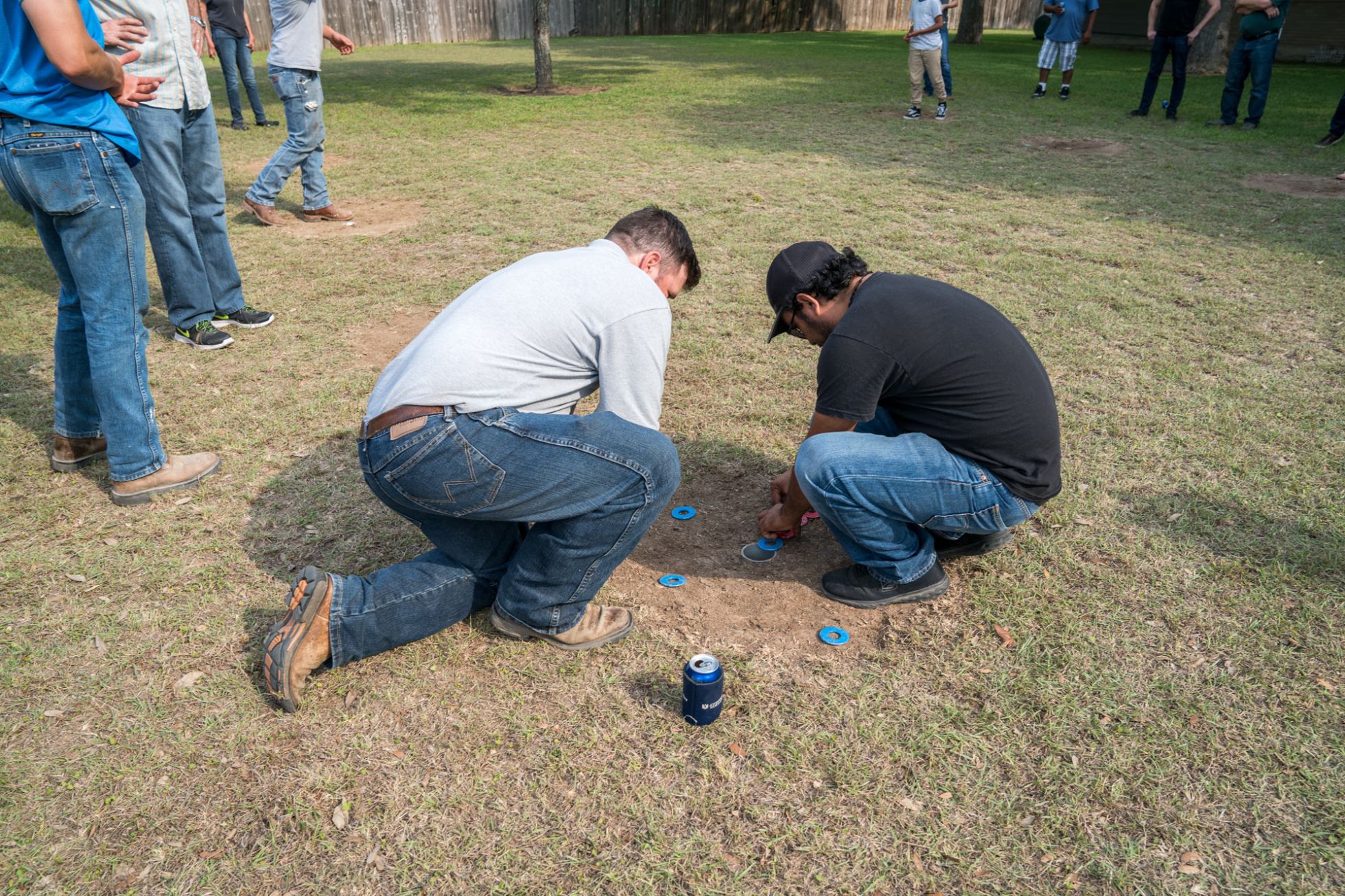 Group of CG&S Employees Collecting Game Pieces