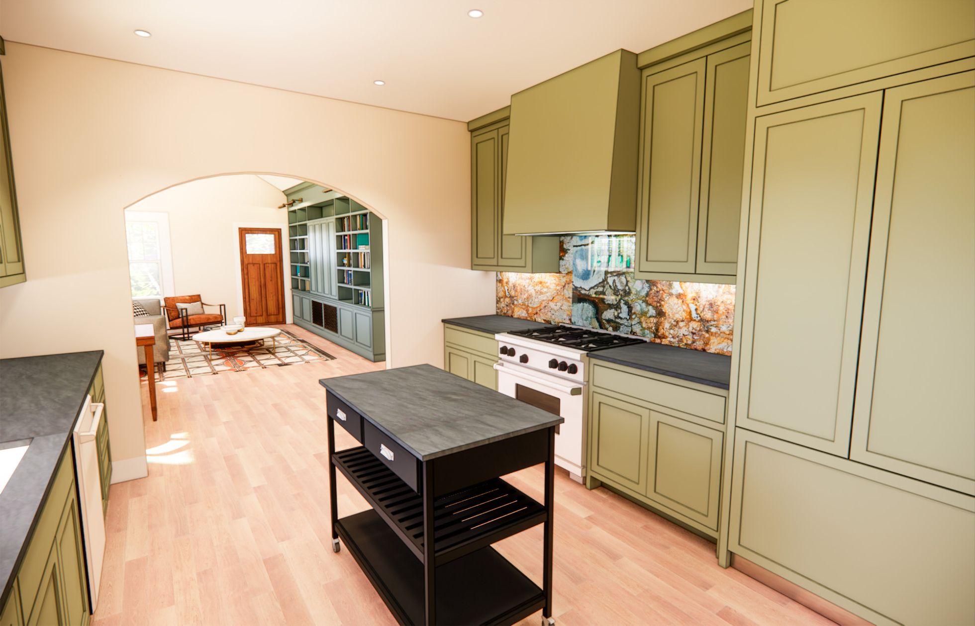 Three quarter kitchen to back 3d